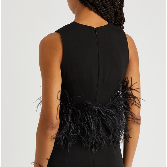 16arlington black Feather trim Top - Picture 2 of 6